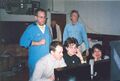 Rik Thomas (background) with Craig Allen et al. at Shanghai Studio in the 1990s