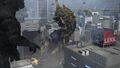 Battra larva vs. Godzilla