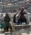 Godzilla at a greeting event in Godzilla Store Daiba