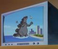 Godzilla's second of two appearances in Extreme Dinosaurs
