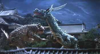 The Giant Dragon in Magic Serpent