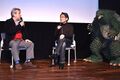 Shinpei Hayashiya and Shinichiro Inoue discussing their respective short films