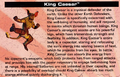 King Caesar's bio from page 26 of the Godzilla: Unleashed instruction manual booklet