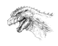 Godzilla head concept art