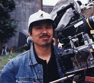 Kenichi Eguchi with an Arriflex 35 camera