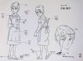Akiko's animation model sheet and coloring guide