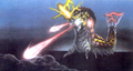 Battra Larva beams concept art
