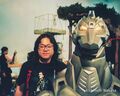 Wakasa with the Mechagodzilla suit from Godzilla vs. Mechagodzilla II