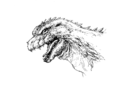Godzilla head concept art