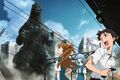 Godzilla vs. Evangelion collaboration art by Akira Amemiya and Yuji Kaneko