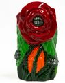 Rose form Biollante porcelain vase