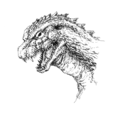 Godzilla head concept art