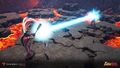 Ultraman Belial blocks Ultraman Zero's Zero Twin Shoot