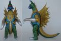Metallic navy blue, green, and blue Gigan