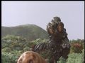 Hedorah chases after Mothra Larva