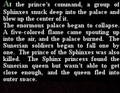 The details of the battle between the Sunerian forces and the combined might of the Sphinxes and space Godzillas