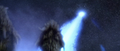 Godzilla blasts King Ghidorah with his atomic breath underwater