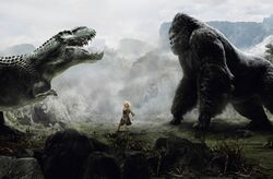 Kong about to fight the Vastatosaurus rex (King Kong (2005))