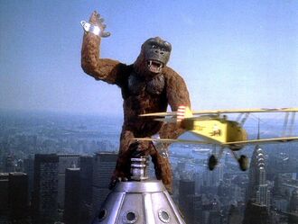A screenshot from test footage for Hammer's King Kong
