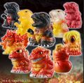 Bandai Godzilla Mini soft vinyl chronicle Burning Red finger puppets