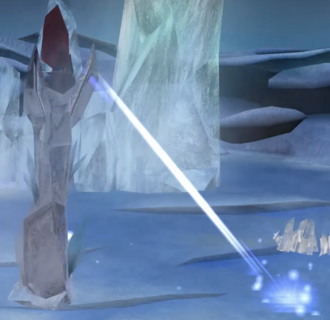 A crystal tower in Godzilla: Unleashed