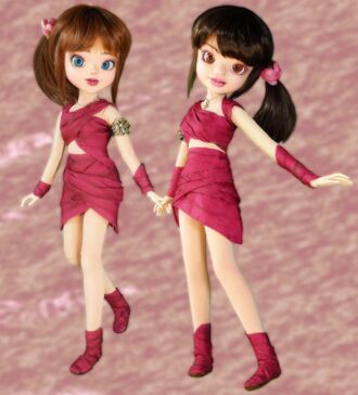 Luna and Lune's puppets from Godziban