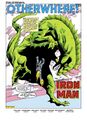 The mutated Godzilla in Iron Man #194