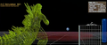 A simulation demonstrating the use of the Dimension Tide against Godzilla