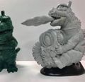 Godzilla 1971 with Hedorah necklace