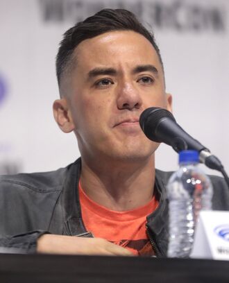 Michael Dougherty speaking at the 2019 WonderCon for "Godzilla: King of the Monsters"