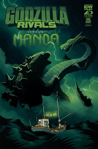 Cover A of Godzilla Rivals: Vs. Manda by Jake Lawrence