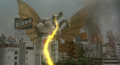 King Ghidorah attacks Fukuoka