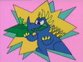 Anguirus biting his friend Godzilla's tail in Get Going! Godzilland