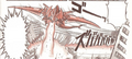 Destoroyah's Flying Form firing his Stomach Beam in the Godzilla vs. Destoroyah manga adaptation by Rippu Shobo