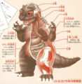 Anatomy of LittleGodzilla from Godzilla vs. SpaceGodzilla Super Complete Works