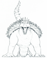 Anguirus artwork from The Official Godzilla Compendium