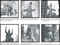 Storyboard concept art for the game's FMV intro