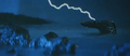 Gamera regaining his consciousness with bolts of lightning in Gamera vs. Zigra.