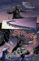 Godzilla uses Gigan's abdominal saw belt as a razor whip on a UFO in Godzilla Rivals: Vs. Gigan