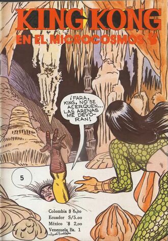 The cover of King Kong in the Microcosmos #5 by Miguel F. Callejas