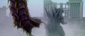 Megaguirus prepares to sting Godzilla again