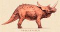 Alternate Triceratops concept art labeled "Triclonius"