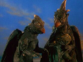 The two adult Gappas with their offspring in Gappa