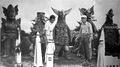 Sompote Sands and Kazuo Sagawa on the set of Hanuman and the Seven Ultramen