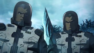 Nanometal, in the form of a Houtua arrowhead, in GODZILLA: City on the Edge of Battle