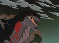Godzilla's neck bleeds after being attacked by the American military