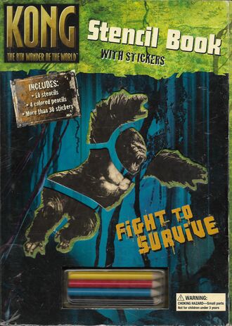 Kong: The 8th Wonder of the World Stencil Book with Stickers
