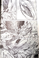 Gamera attacking Barugon with his Shell Cutter attack in Gamera vs. Barugon: Comic Version