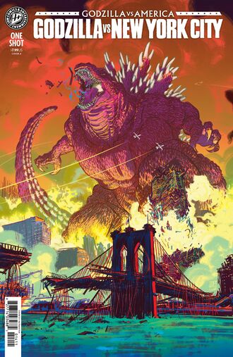 Cover A of Godzilla vs. America: New York City by Nathan Fox