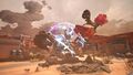 MechaJURAS throws off Gorogong, Rohanna, and Balzarr with its Deflector Shield